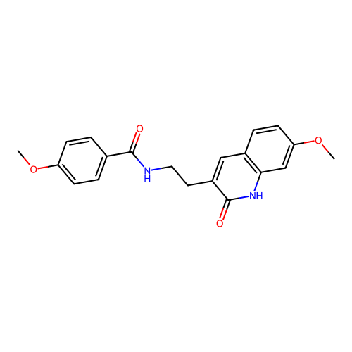 4-methoxy-N-[2-(7-methoxy-2-oxo-1H-quinolin-3-yl)ethyl]benzamide structure