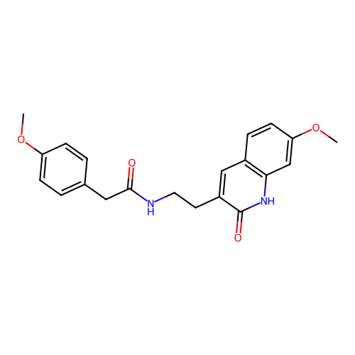 N-[2-(7-methoxy-2-oxo-1H-quinolin-3-yl)ethyl]-2-(4-methoxyphenyl)acetamide structure