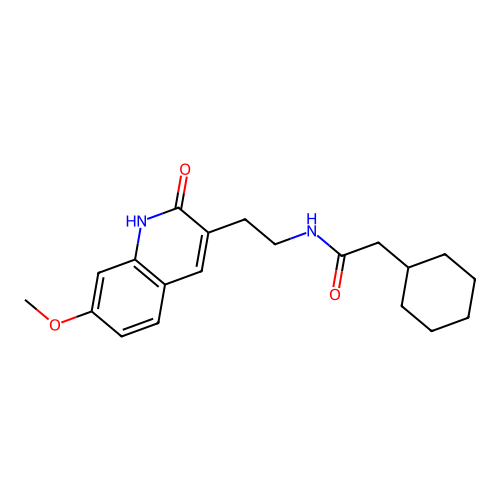 2-cyclohexyl-N-(2-(7-methoxy-2-oxo-1,2-dihydroquinolin-3-yl)ethyl)acetamide structure
