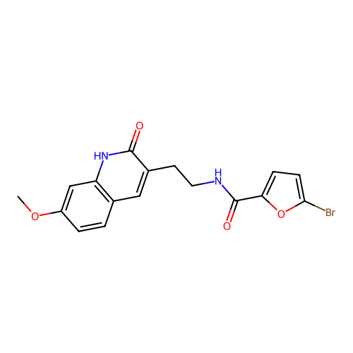 5-bromo-N-(2-(7-methoxy-2-oxo-1,2-dihydroquinolin-3-yl)ethyl)furan-2-carboxamide structure