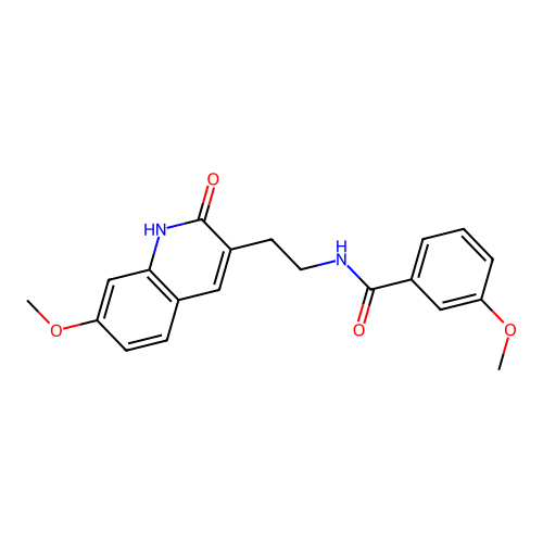 3-methoxy-N-[2-(7-methoxy-2-oxo-1H-quinolin-3-yl)ethyl]benzamide structure