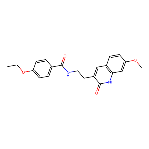 4-ethoxy-N-[2-(7-methoxy-2-oxo-1H-quinolin-3-yl)ethyl]benzamide structure