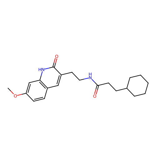 3-cyclohexyl-N-(2-(7-methoxy-2-oxo-1,2-dihydroquinolin-3-yl)ethyl)propanamide structure