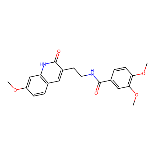 3,4-dimethoxy-N-[2-(7-methoxy-2-oxo-1H-quinolin-3-yl)ethyl]benzamide structure