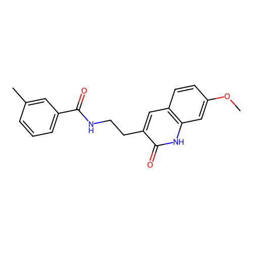 N-(2-(7-methoxy-2-oxo-1,2-dihydroquinolin-3-yl)ethyl)-3-methylbenzamide structure