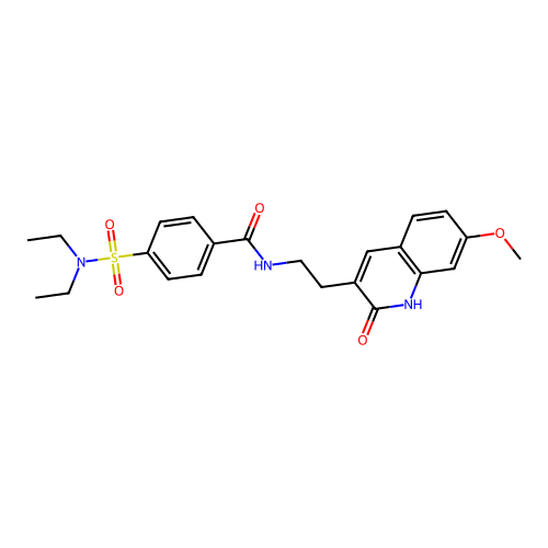 4-(diethylsulfamoyl)-N-[2-(7-methoxy-2-oxo-1H-quinolin-3-yl)ethyl]benzamide structure