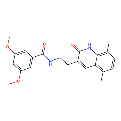 N-(2-(5,8-dimethyl-2-oxo-1,2-dihydroquinolin-3-yl)ethyl)-3,5-dimethoxybenzamide structure
