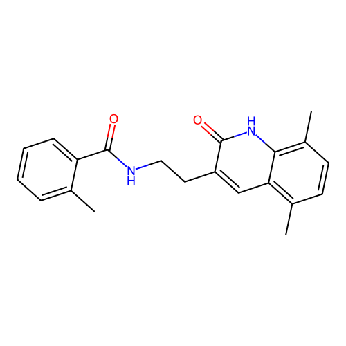 N-(2-(5,8-dimethyl-2-oxo-1,2-dihydroquinolin-3-yl)ethyl)-2-methylbenzamide structure