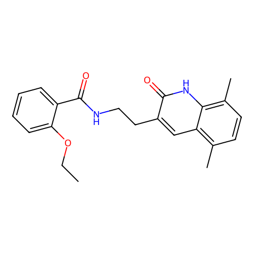N-(2-(5,8-dimethyl-2-oxo-1,2-dihydroquinolin-3-yl)ethyl)-2-ethoxybenzamide structure