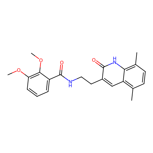 N-(2-(5,8-dimethyl-2-oxo-1,2-dihydroquinolin-3-yl)ethyl)-2,3-dimethoxybenzamide structure