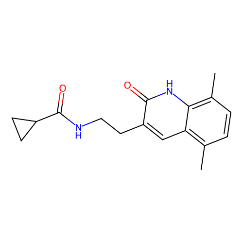 N-(2-(5,8-dimethyl-2-oxo-1,2-dihydroquinolin-3-yl)ethyl)cyclopropanecarboxamide structure