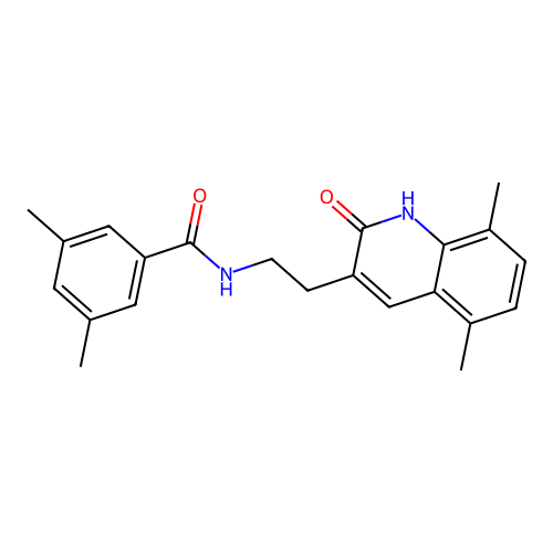 N-(2-(5,8-dimethyl-2-oxo-1,2-dihydroquinolin-3-yl)ethyl)-3,5-dimethylbenzamide structure