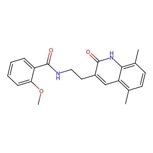 N-(2-(5,8-dimethyl-2-oxo-1,2-dihydroquinolin-3-yl)ethyl)-2-methoxybenzamide structure