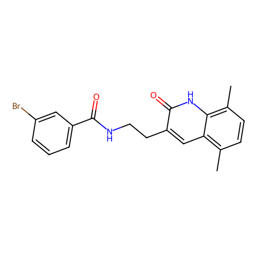 3-bromo-N-[2-(5,8-dimethyl-2-oxo-1H-quinolin-3-yl)ethyl]benzamide structure