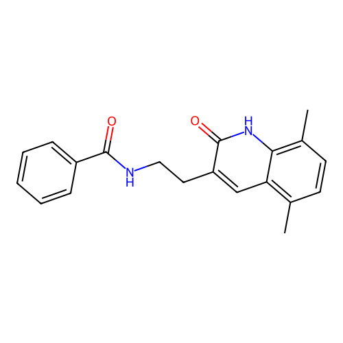N-(2-(5,8-dimethyl-2-oxo-1,2-dihydroquinolin-3-yl)ethyl)benzamide structure