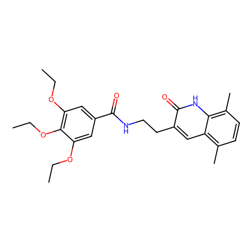 N-[2-(5,8-dimethyl-2-oxo-1H-quinolin-3-yl)ethyl]-3,4,5-triethoxybenzamide structure