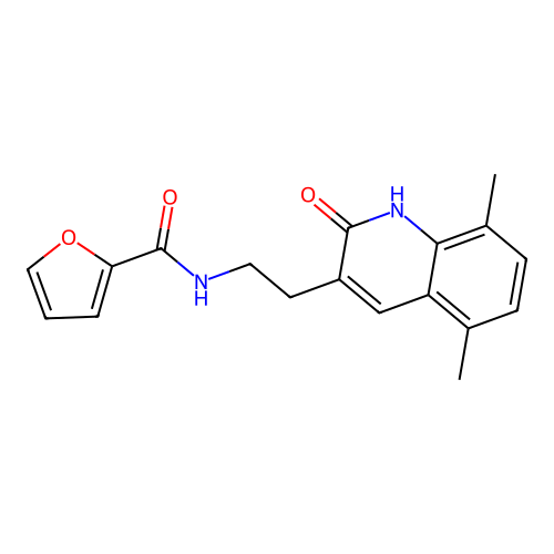 N-(2-(5,8-dimethyl-2-oxo-1,2-dihydroquinolin-3-yl)ethyl)furan-2-carboxamide structure