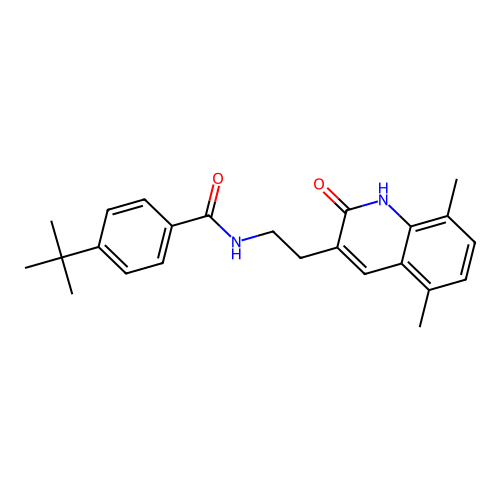 4-(tert-butyl)-N-(2-(5,8-dimethyl-2-oxo-1,2-dihydroquinolin-3-yl)ethyl)benzamide structure