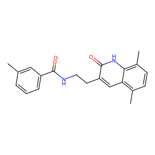 N-[2-(5,8-dimethyl-2-oxo-1H-quinolin-3-yl)ethyl]-3-methylbenzamide structure