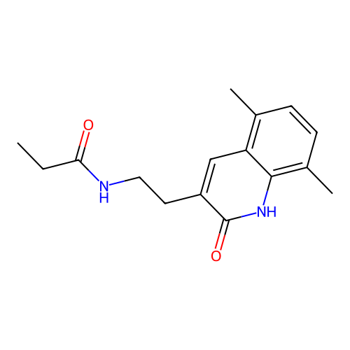 N-[2-(5,8-dimethyl-2-oxo-1H-quinolin-3-yl)ethyl]propanamide structure