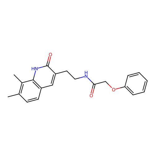 N-[2-(7,8-dimethyl-2-oxo-1H-quinolin-3-yl)ethyl]-2-phenoxyacetamide structure