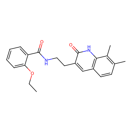 N-[2-(7,8-dimethyl-2-oxo-1H-quinolin-3-yl)ethyl]-2-ethoxybenzamide structure