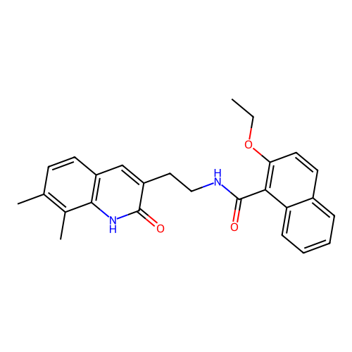 N-(2-(7,8-dimethyl-2-oxo-1,2-dihydroquinolin-3-yl)ethyl)-2-ethoxy-1-naphthamide structure