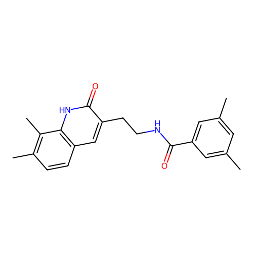 N-(2-(7,8-dimethyl-2-oxo-1,2-dihydroquinolin-3-yl)ethyl)-3,5-dimethylbenzamide structure