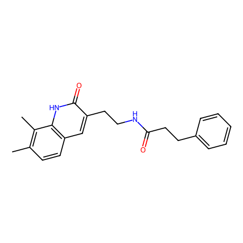N-(2-(7,8-dimethyl-2-oxo-1,2-dihydroquinolin-3-yl)ethyl)-3-phenylpropanamide structure