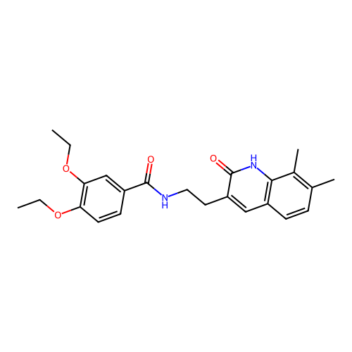 N-(2-(7,8-dimethyl-2-oxo-1,2-dihydroquinolin-3-yl)ethyl)-3,4-diethoxybenzamide structure