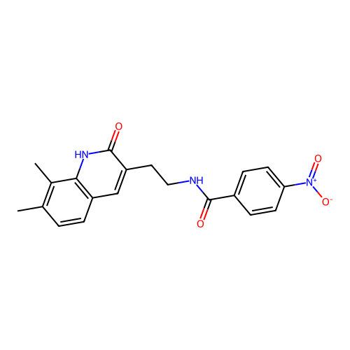 N-(2-(7,8-dimethyl-2-oxo-1,2-dihydroquinolin-3-yl)ethyl)-4-nitrobenzamide structure
