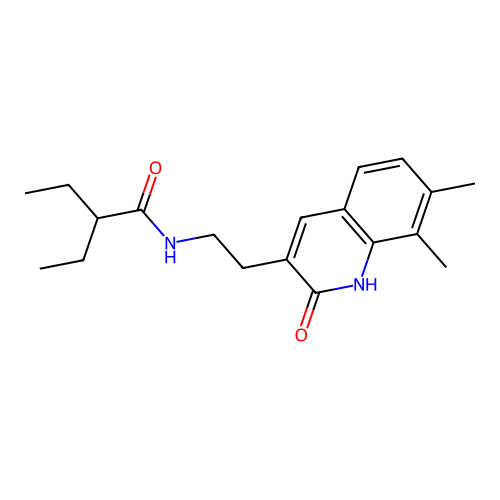 N-(2-(7,8-dimethyl-2-oxo-1,2-dihydroquinolin-3-yl)ethyl)-2-ethylbutanamide structure
