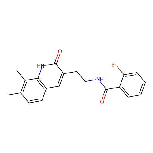 2-bromo-N-(2-(7,8-dimethyl-2-oxo-1,2-dihydroquinolin-3-yl)ethyl)benzamide structure