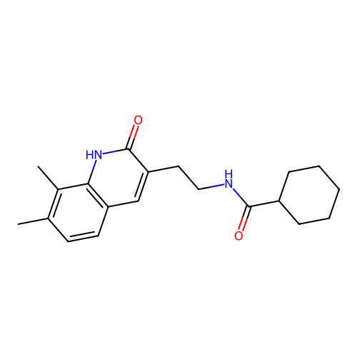 N-(2-(7,8-dimethyl-2-oxo-1,2-dihydroquinolin-3-yl)ethyl)cyclohexanecarboxamide structure