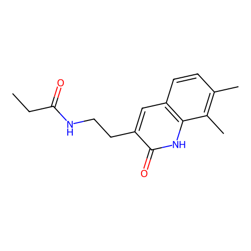 N-(2-(7,8-dimethyl-2-oxo-1,2-dihydroquinolin-3-yl)ethyl)propionamide structure