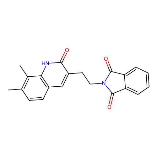 2-(2-(7,8-Dimethyl-2-oxo-1,2-dihydroquinolin-3-yl)ethyl)isoindoline-1,3-dione structure