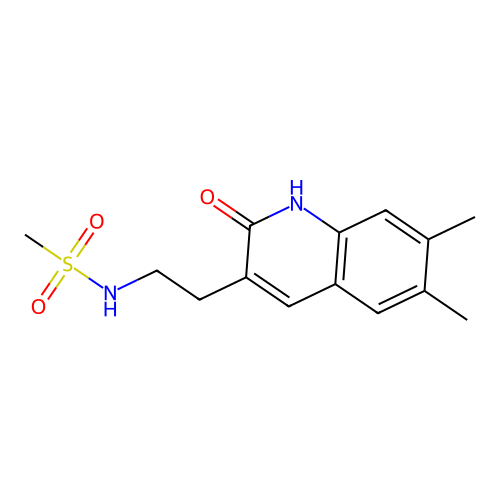 N-(2-(6,7-dimethyl-2-oxo-1,2-dihydroquinolin-3-yl)ethyl)methanesulfonamide structure