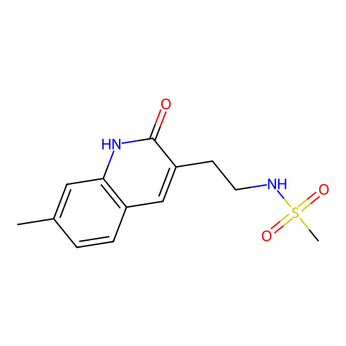 N-[2-(7-methyl-2-oxo-1H-quinolin-3-yl)ethyl]methanesulfonamide structure