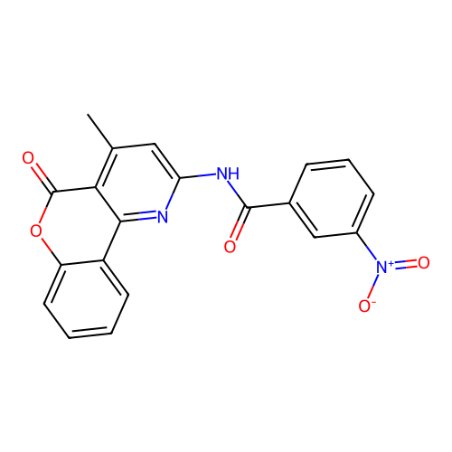 N-(4-methyl-5-oxo-5H-chromeno[4,3-b]pyridin-2-yl)-3-nitrobenzamide structure