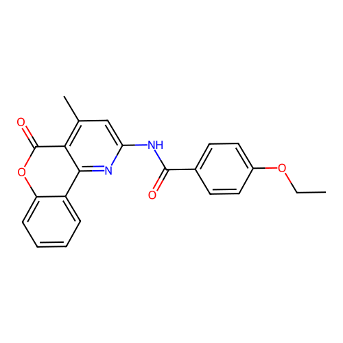 4-ethoxy-N-(4-methyl-5-oxo-5H-chromeno[4,3-b]pyridin-2-yl)benzamide structure