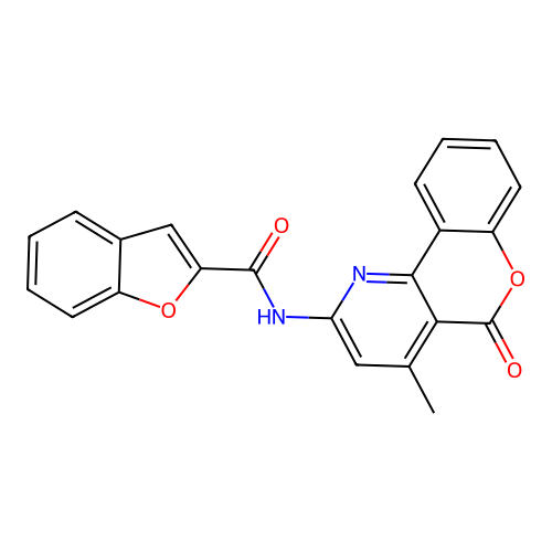 N-(4-methyl-5-oxo-5H-chromeno[4,3-b]pyridin-2-yl)benzofuran-2-carboxamide structure