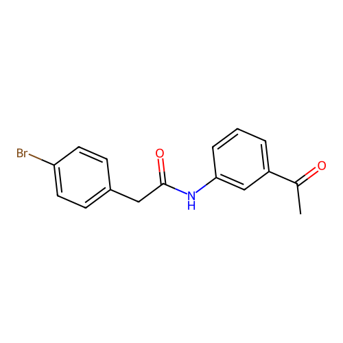N-(3-acetylphenyl)-2-(4-bromophenyl)acetamide structure
