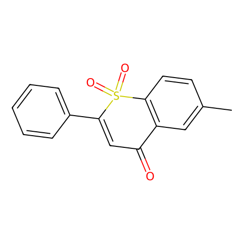 6-Methyl-2-phenyl-1-benzothiopyran-1,1,4-trione structure