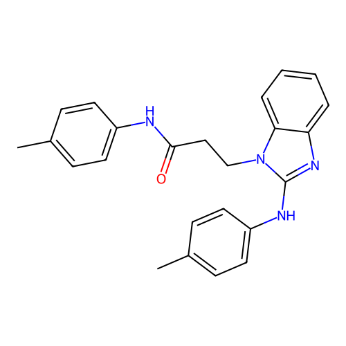 1-Benzimidazolepropionamide, N-benzyl-2-(benzylamino)- structure