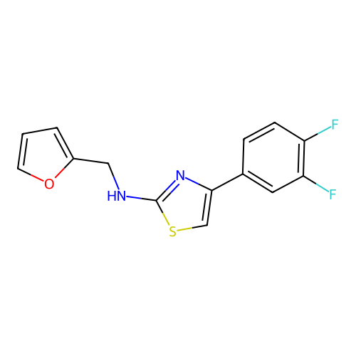 4-(3,4-Difluorophenyl)-N-(2-furanylmethyl)-2-thiazolamine structure