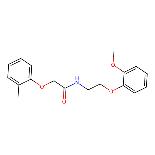 N-[2-(2-methoxyphenoxy)ethyl]-2-(2-methylphenoxy)acetamide structure