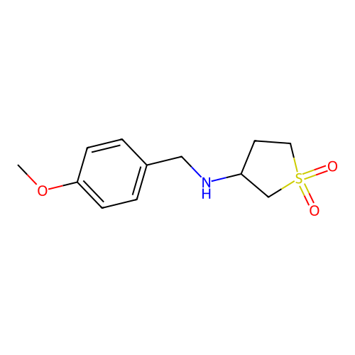3-((4-Methoxybenzyl)amino)tetrahydrothiophene 1,1-dioxide structure