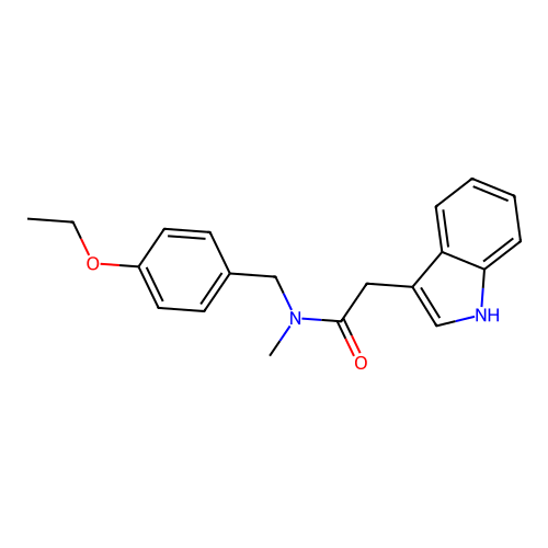 N-[(4-ethoxyphenyl)methyl]-2-(1H-indol-3-yl)-N-methylacetamide structure