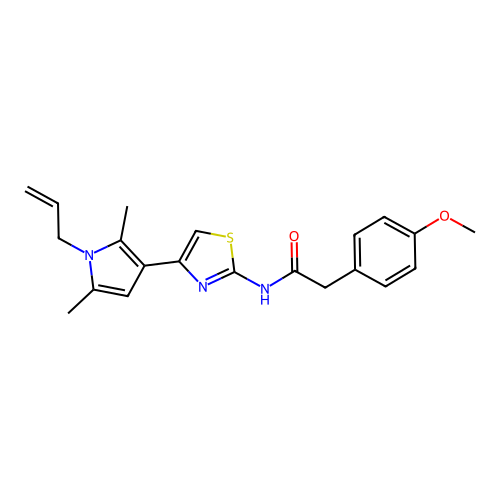 N-[4-[2,5-Dimethyl-1-(2-propen-1-yl)-1H-pyrrol-3-yl]-2-thiazolyl]-4-methoxybenzeneacetamide structure