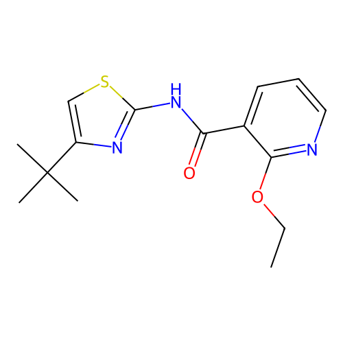 N-(4-tert-butyl-1,3-thiazol-2-yl)-2-ethoxypyridine-3-carboxamide structure